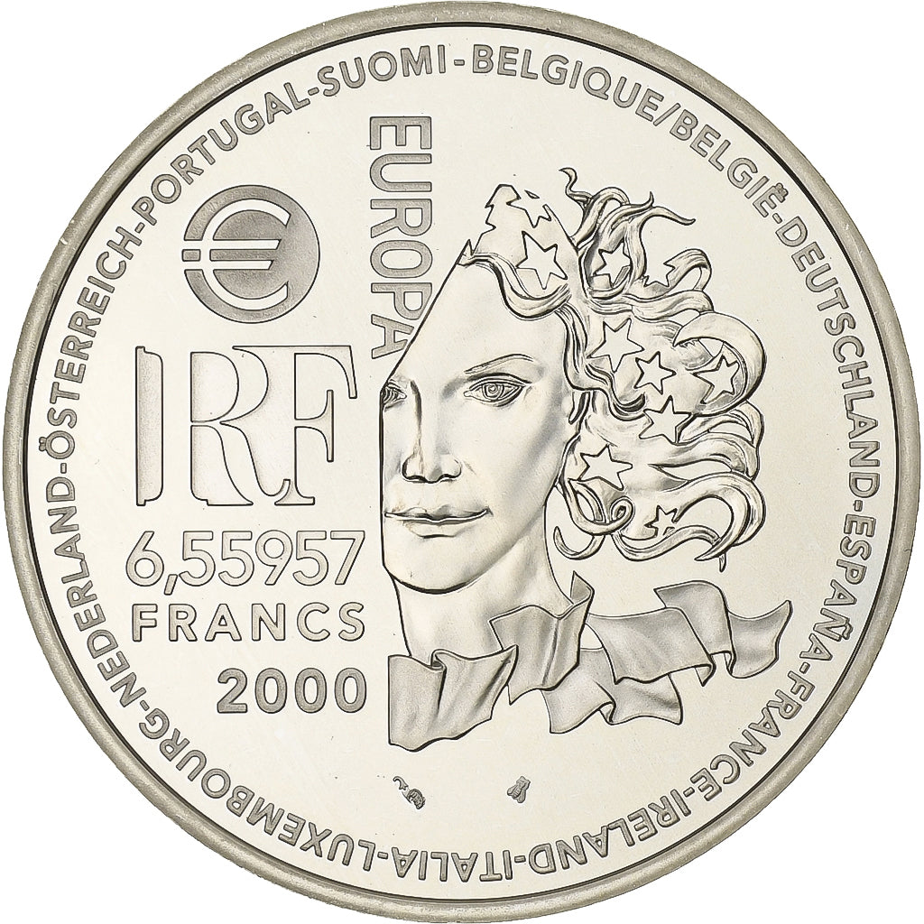 Francia, 6.55957 Francs, Europa, 2000, Paris, Plata, FDC, KM:1225