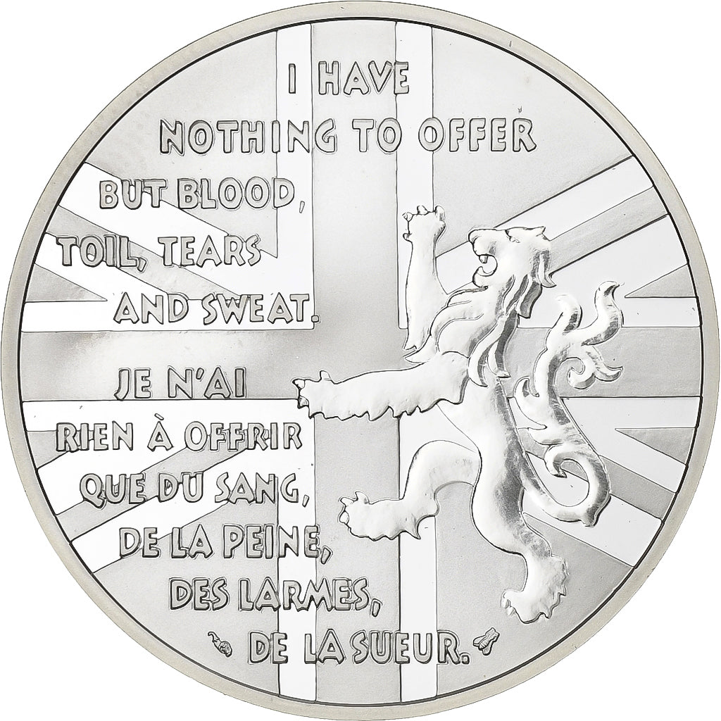 Frankrijk, 100 Francs, Winston Churchill, 1994, Paris, Zilver, FDC, KM:1037