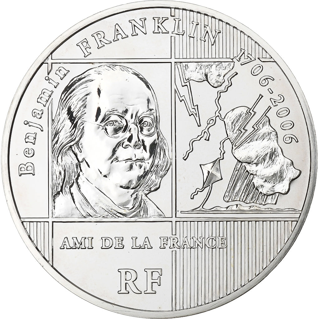 France, 1/4 Euro, Benjamin Franklin, 2006, Paris, Argent, FDC, KM:1442