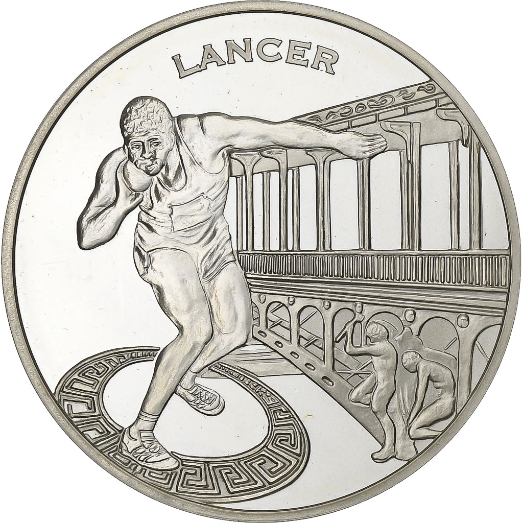 France, 1-1/2 Euro, Athlétisme, Lancer, 2003, Paris, Argent, FDC, KM:1843