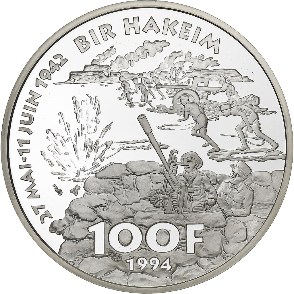 Francia, 100 Francs, Maréchal Koenig, 1994, Paris, Plata, FDC, KM:1040