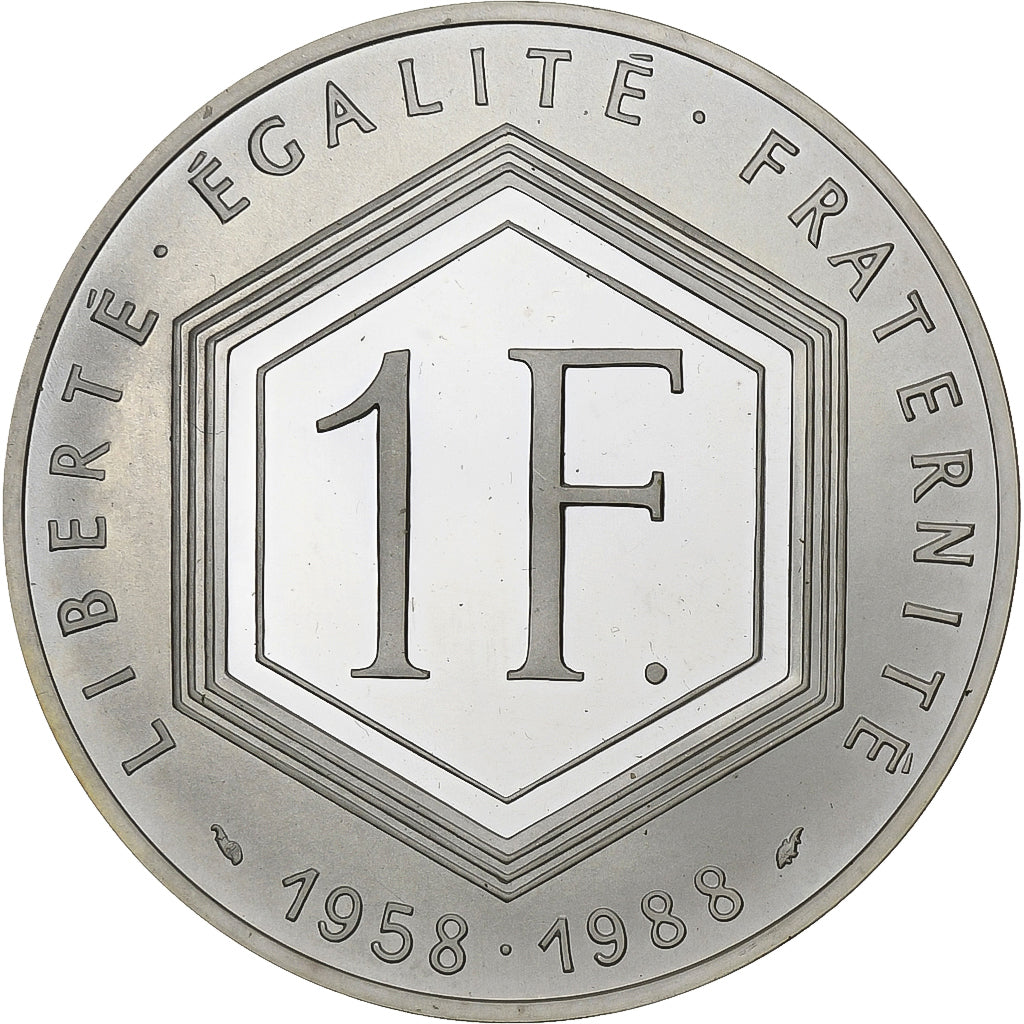Francia, Franc, Charles de Gaulle, Charles De Gaulle, 1988, Paris, Argento, FDC