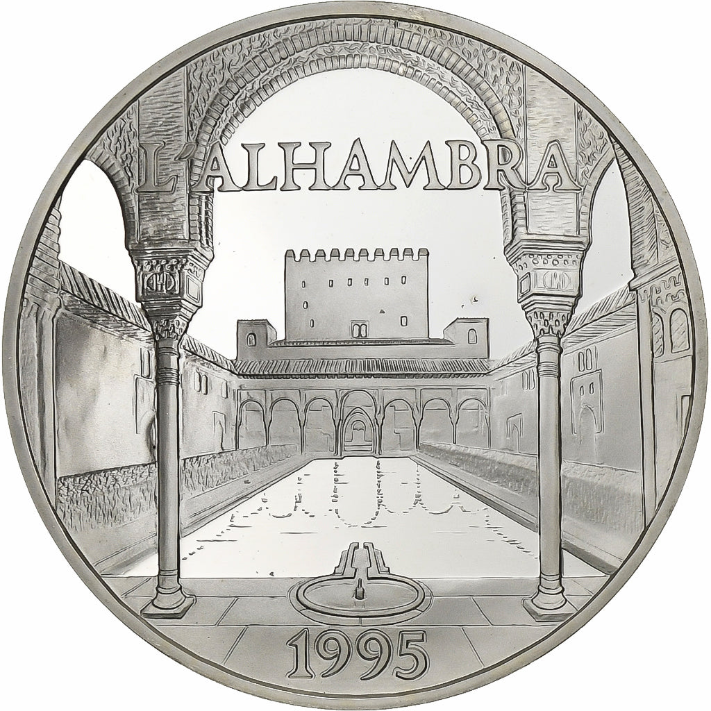 France, 100 Francs-15 Ecus, Monnaie de Paris, L'Alhambra, 1995, Paris, Silver