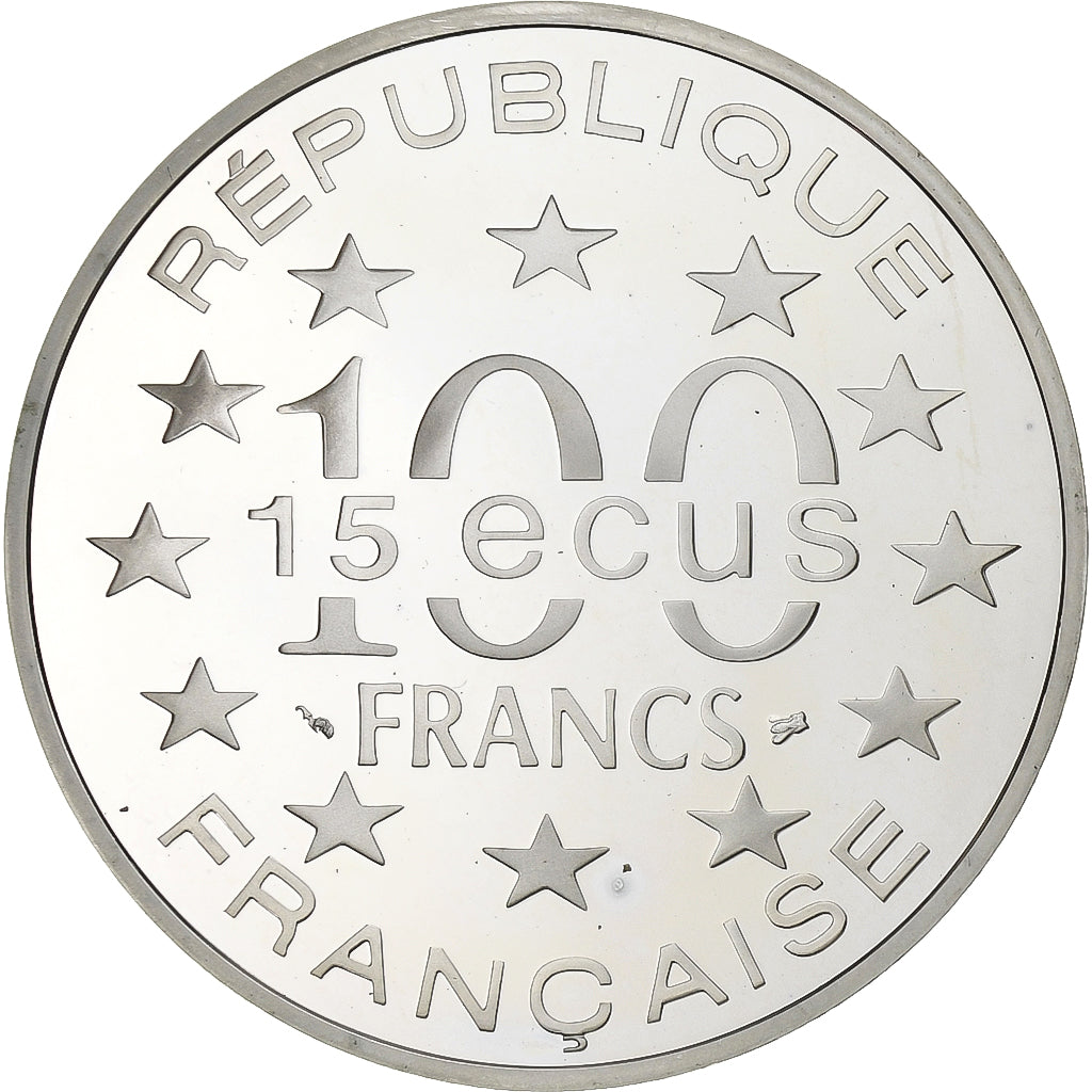 France, 100 Francs-15 Ecus, Monnaie de Paris, L'Alhambra, 1995, Paris, Silver