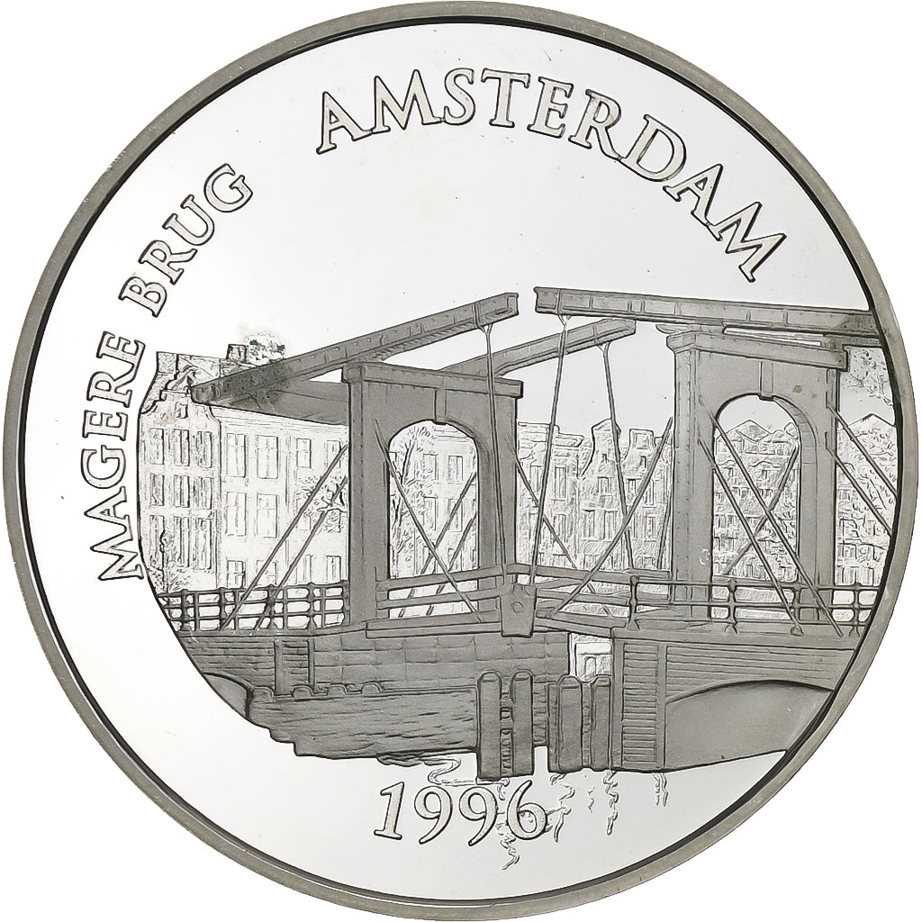 Francja, 100 Francs-15 Euro, Magere Brug, Amsterdam, 1996, Paris, Srebro