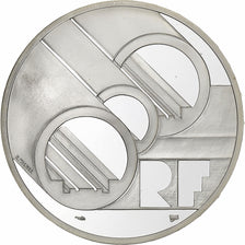 France, 100 Francs-15 Ecus, Tunnel sous La Manche, 1994, Paris, Silver
