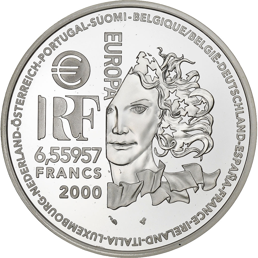Frankreich, 6.55957 Francs, Europa, 2000, Paris, Silber, STGL, KM:1225