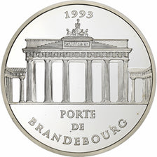 France, 100 Francs-15 Ecus, Porte de Brandebourg, 1993, Paris, Silver