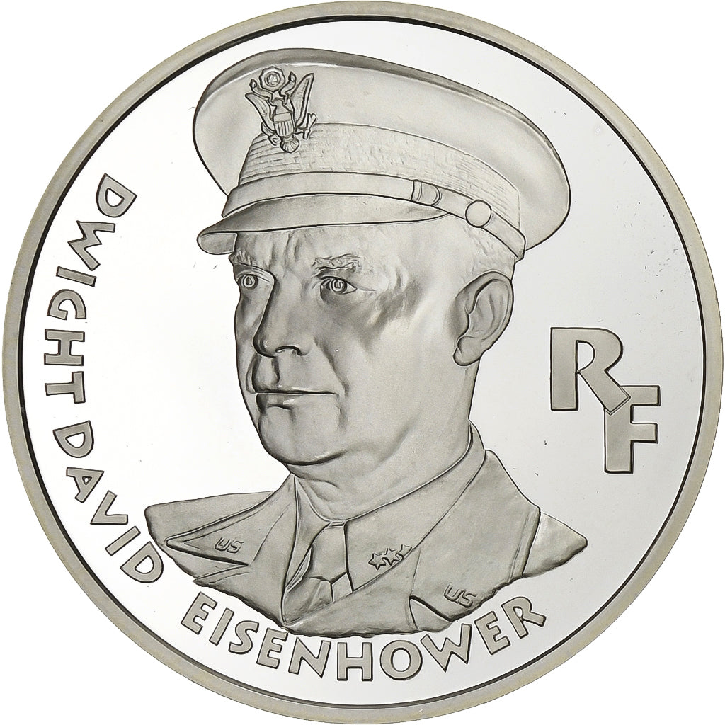 França, 100 Francs, Dwight David Eisenhower, 1994, Paris, Prata, MS(65-70)