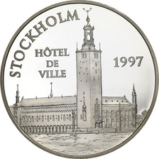 France, 100 Francs-15 Euro, Hôtel de Ville, Stockholm, 1997, Paris, Argent