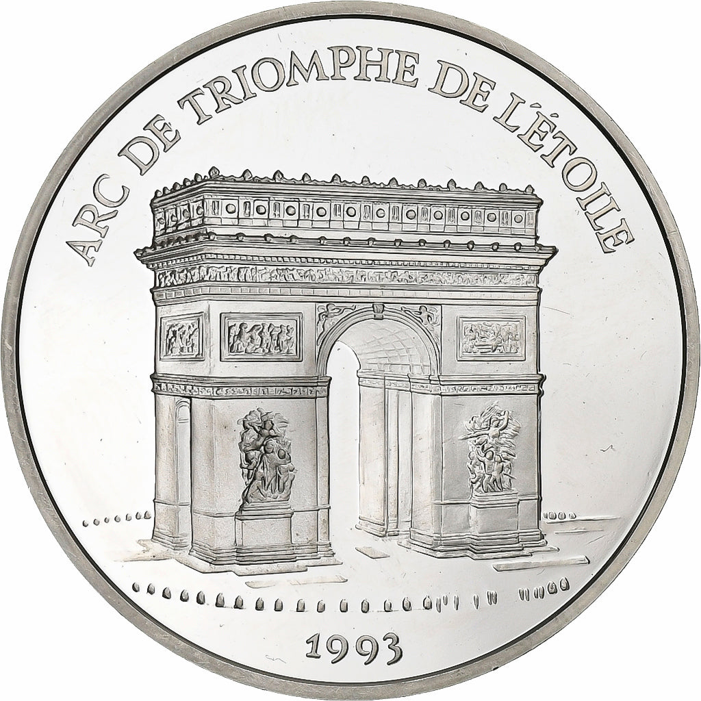 Francia, 100 Francs-15 Ecus, Arc de Triomphe, 1993, Paris, Plata, FDC, KM:1031