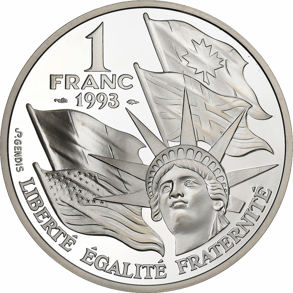 Francia, Franc, 60th Anniversary, 6 June 1944, 1993, Paris, Plata, FDC, KM:1014