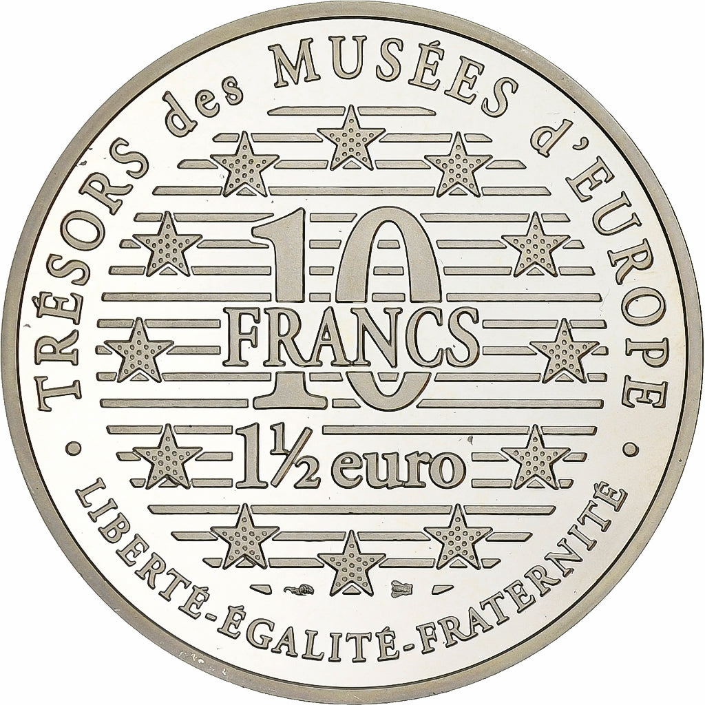 Frankreich, 10 Francs-1.5 Euro, Manet, Le Fifre, 1996, Paris, Silber, STGL