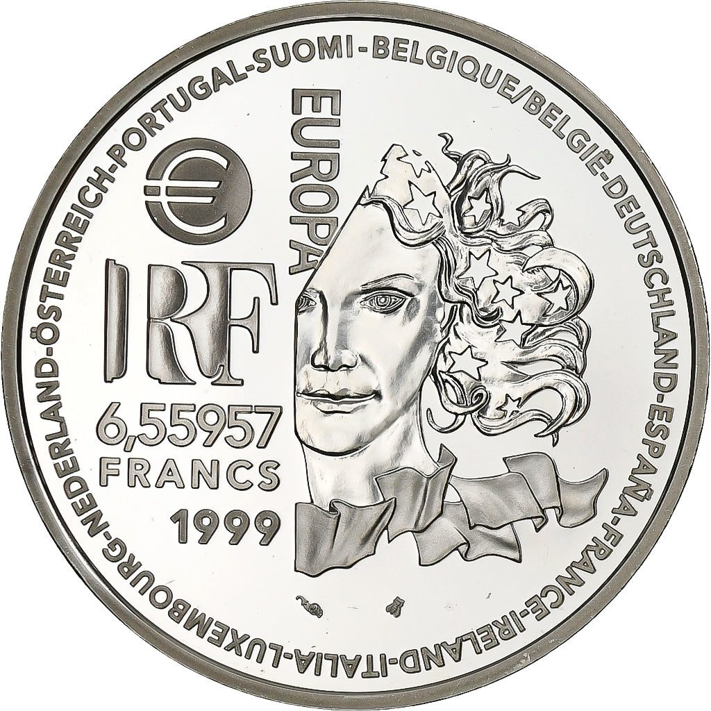 Francia, 6.55957 Francs, Art Roman, 1999, Paris, FS, Argento, FDC