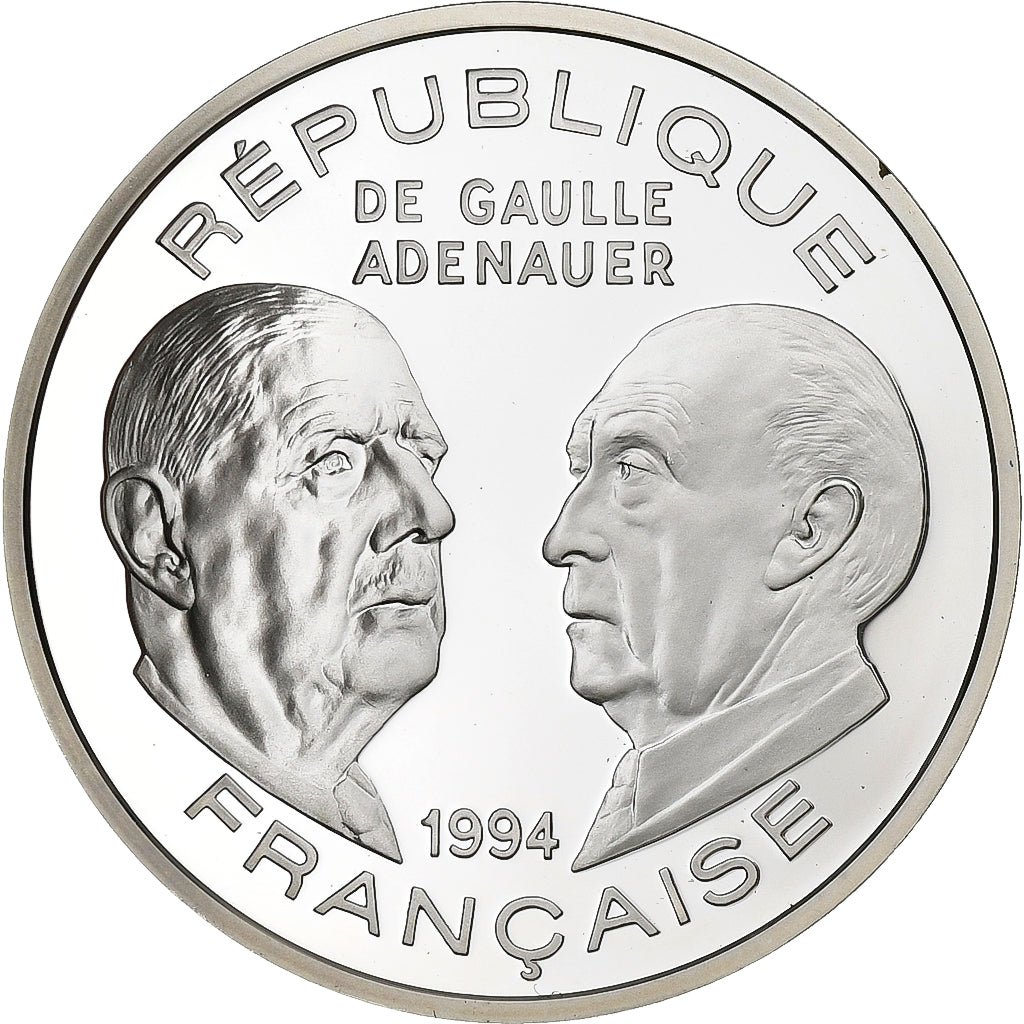 Frankreich, 100 Francs, Monnaie de Paris, De Gaulle - Adenauer, 1994, Paris