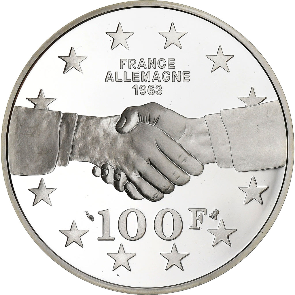 Frankreich, 100 Francs, Monnaie de Paris, De Gaulle - Adenauer, 1994, Paris