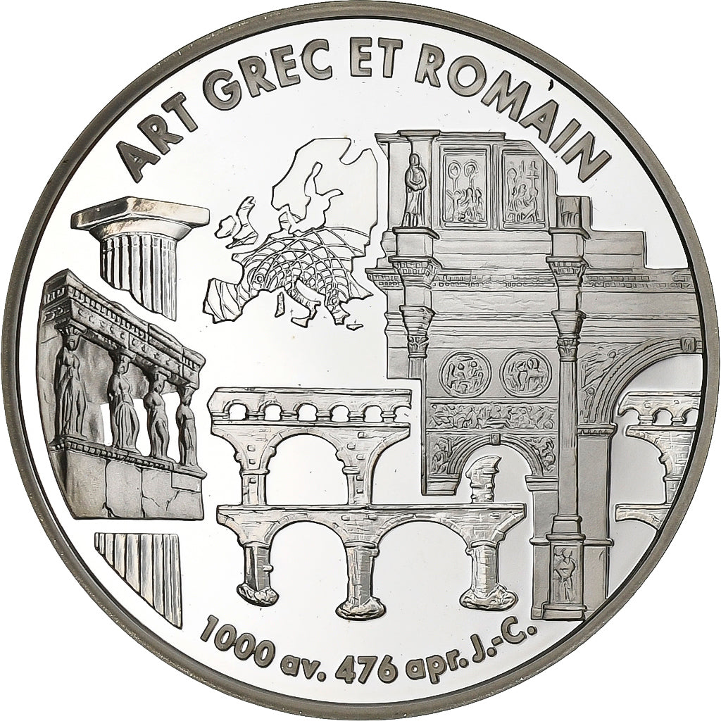 França, 6.55957 Francs, Art Grec et Romain, 1999, Paris, Prata, MS(65-70)