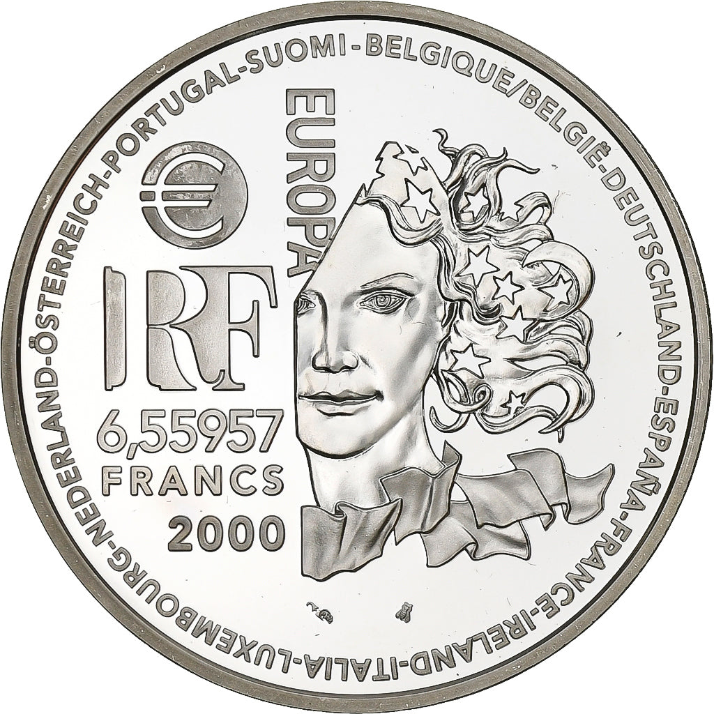 Francja, 6.55957 Francs, Art Classique et Baroque, 2000, Paris, Srebro