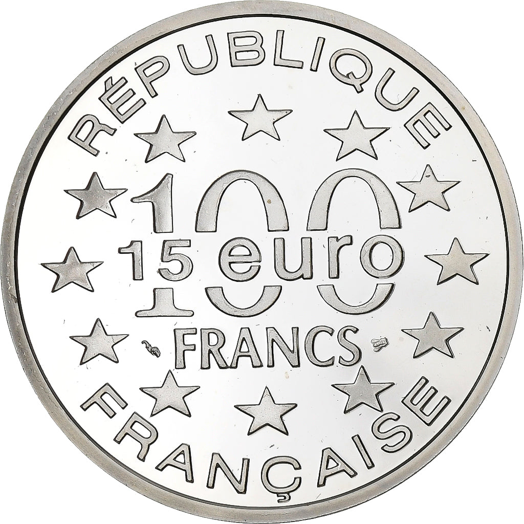 Frankreich, 100 Francs-15 Euro, Monnaie de Paris, Grand'Place de Bruxelles
