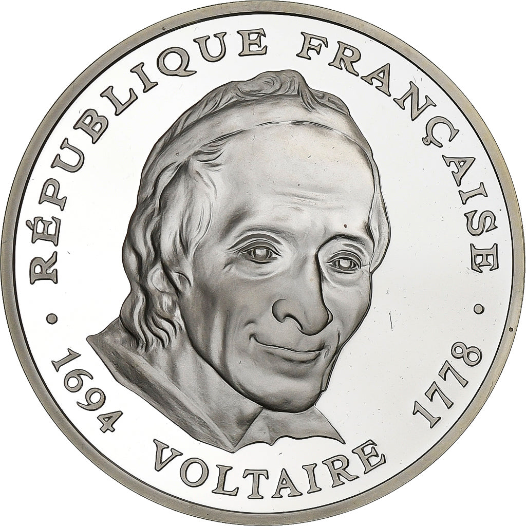 Francia, 100 Francs, Voltaire, 1994, Paris, Argento, FDC, KM:1182