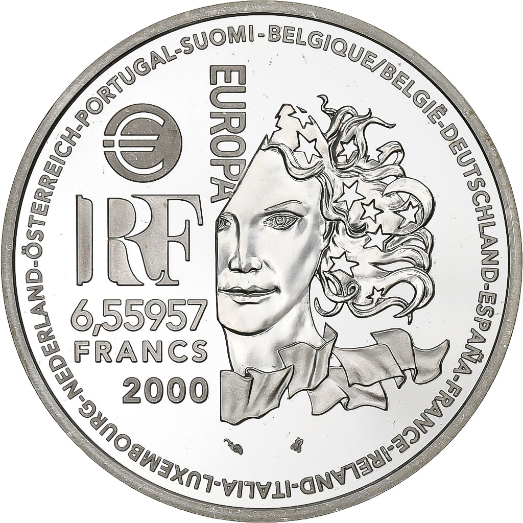 França, 6.55957 Francs, Art de la Renaissance, 2000, Paris, Prata, MS(65-70)