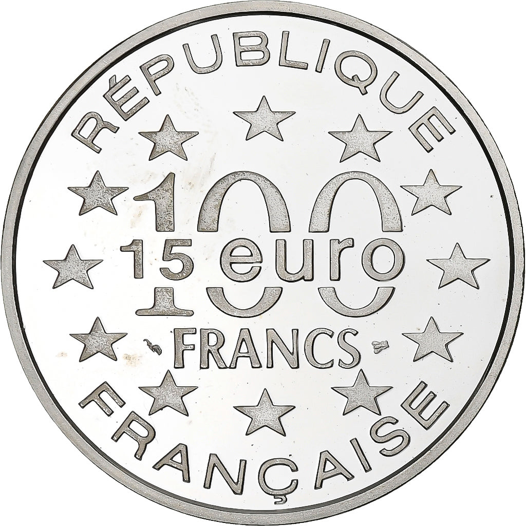 Francja, 100 Francs-15 Euro, Enceinte Wenceslas (Luxembourg), 1997, Paris