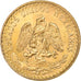 Mexico, 2 Pesos, 1945, Mexico City, Gold, AU(55-58), KM:461