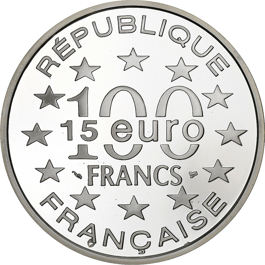 France, 100 Francs-15 Euro, Monnaie de Paris, Cathédrale Saint-Etienne de
