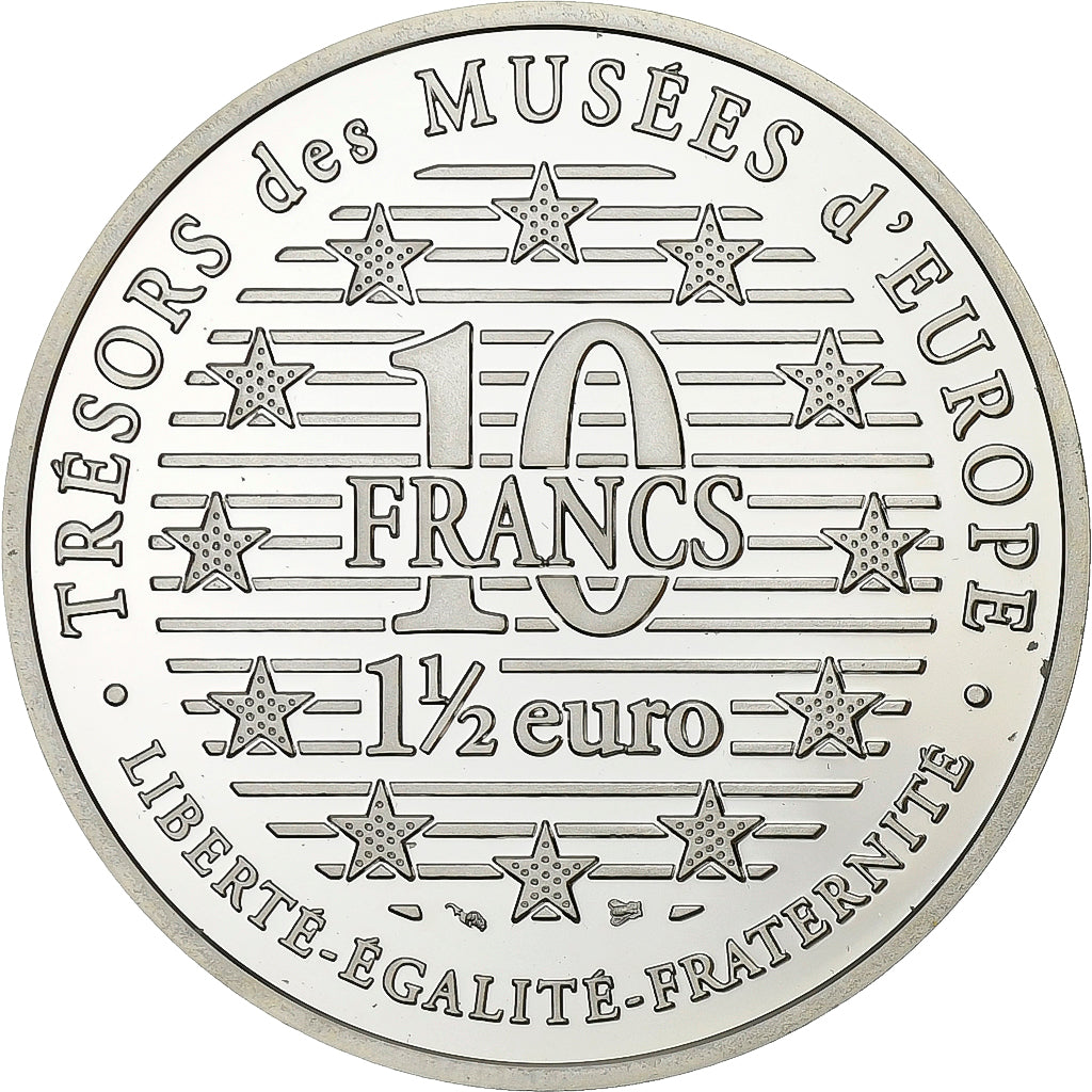 Frankreich, 10 Francs-1.5 Euro, Trésors des Musées d'Europe, 1996, Paris