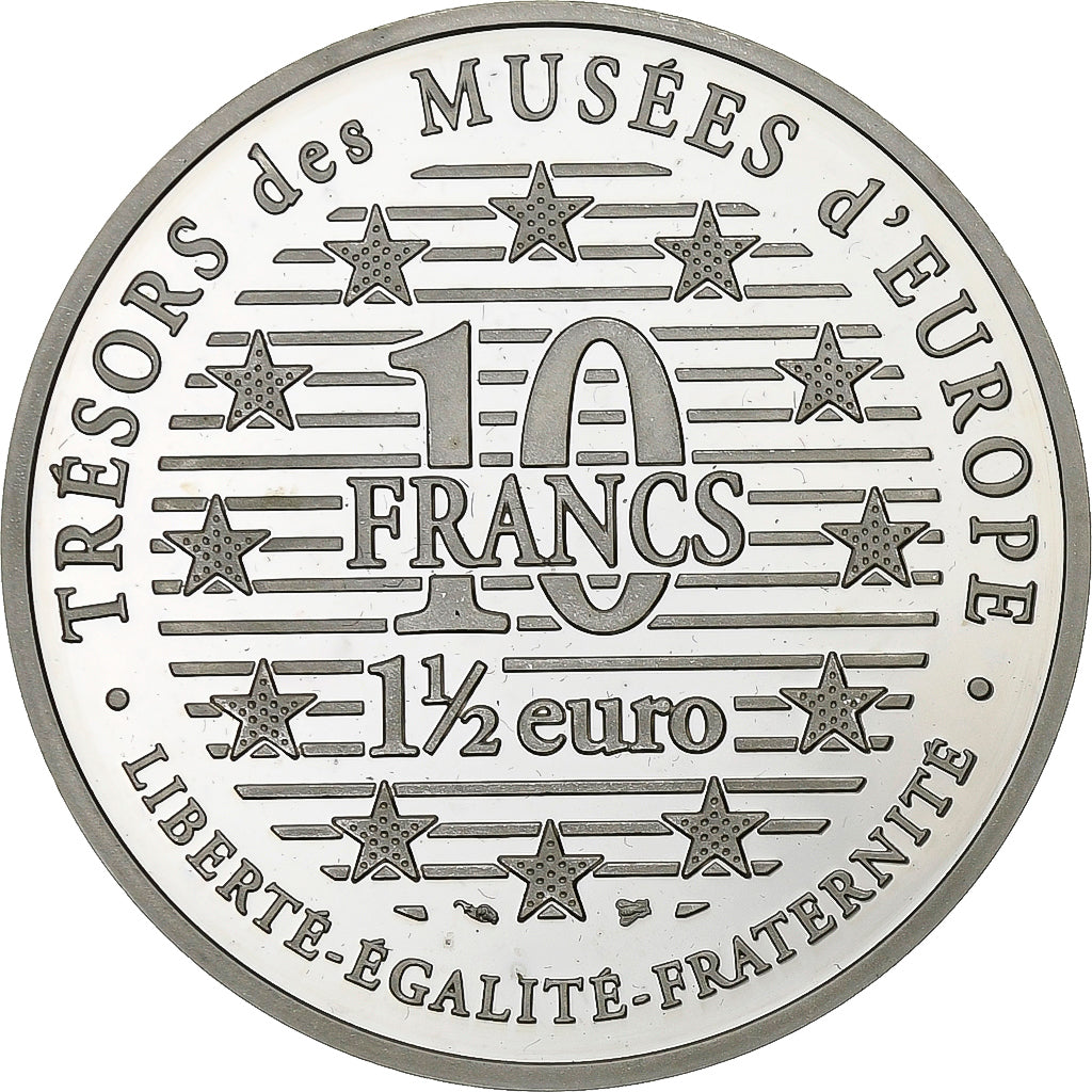 Frankreich, 10 Francs-1.5 Euro, Trésors des Musées d'Europe, 1997, Paris