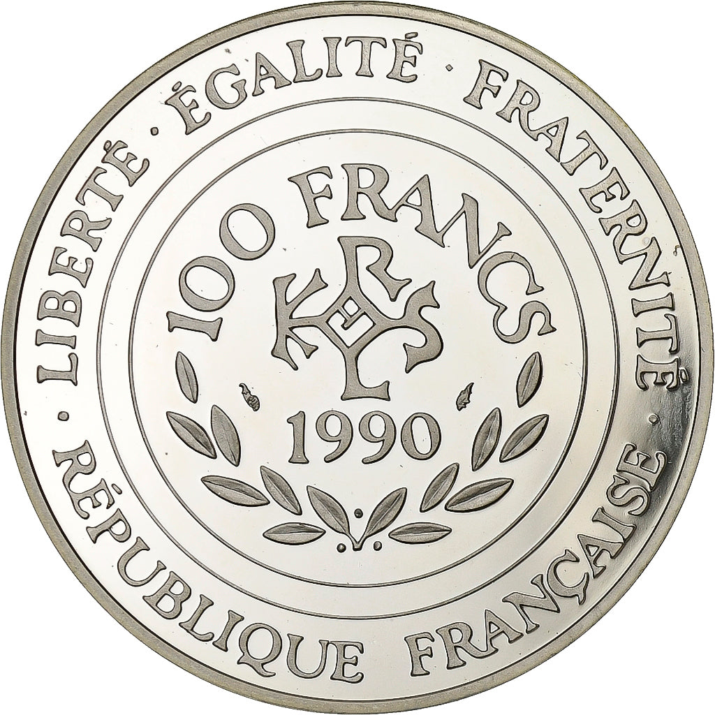 Francia, 100 Francs-15 Ecus, Charlemagne, 1990, Paris, Plata, FDC, KM:989