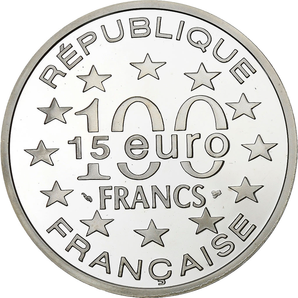 Francja, 100 Francs-15 Euro, Cathédrale Saint Nicolas HELSINKI, 1997, Paris
