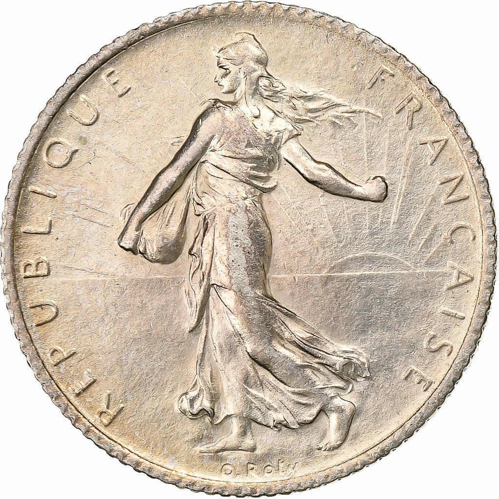 Francia, Franc, Semeuse, 1914, Paris, Argento, BB+, Gadoury:467, KM:844.1