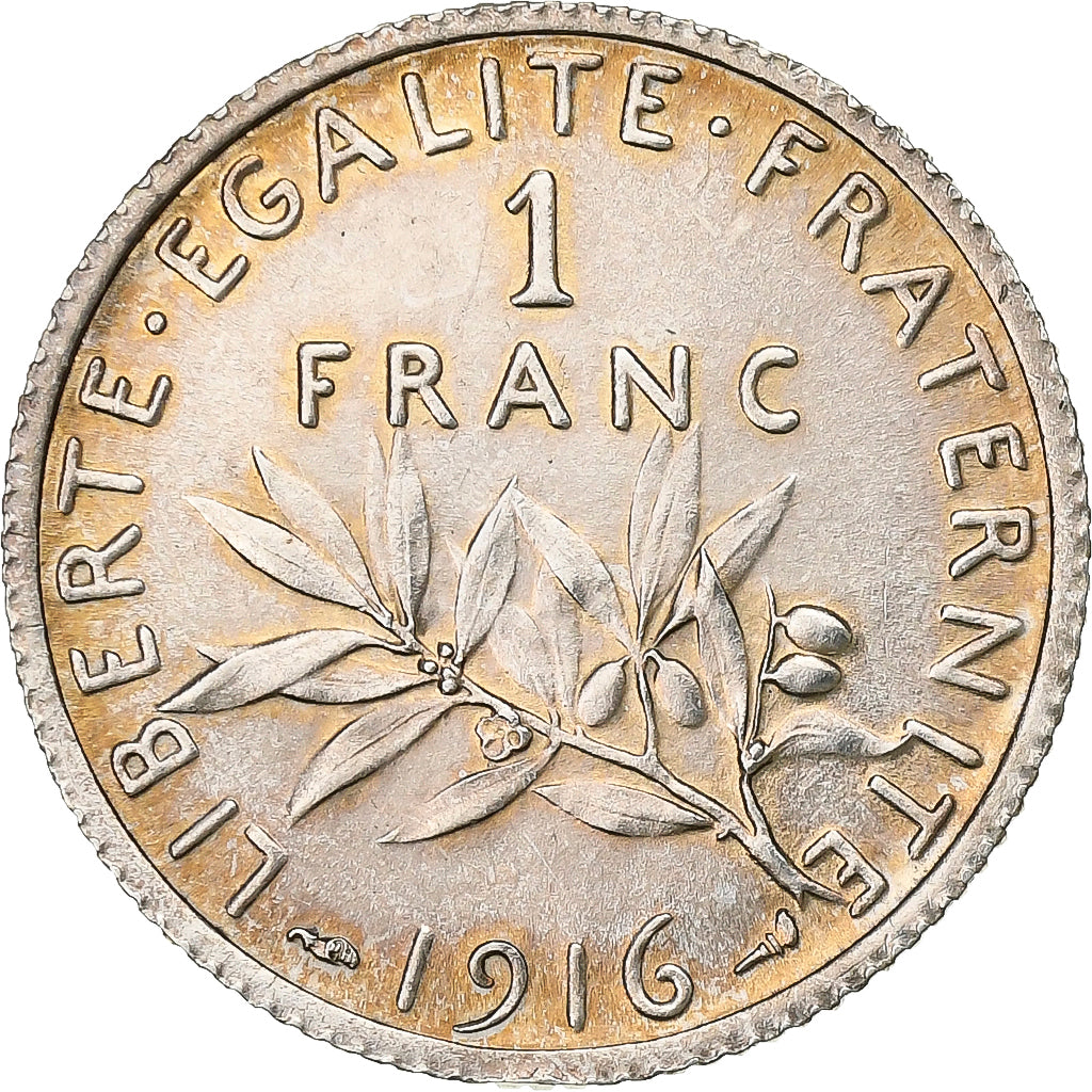 Francia, Franc, Semeuse, 1916, Paris, Plata, EBC, Gadoury:467, KM:844.1
