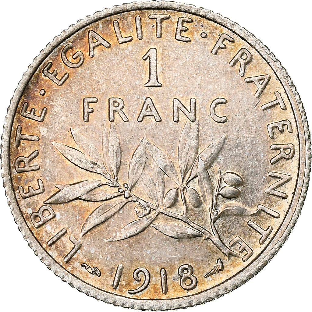 Frankreich, Franc, Semeuse, 1918, Paris, Silber, VZ, Gadoury:467, KM:844.1