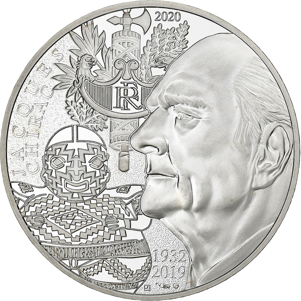 France, 20 Euro, Jacques Chirac, BE, 2020, Silver, MS(65-70)