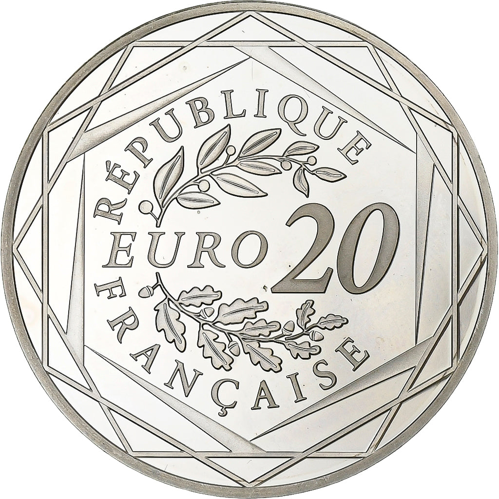 France, 20 Euro, Jacques Chirac, BE, 2020, Silver, MS(65-70)