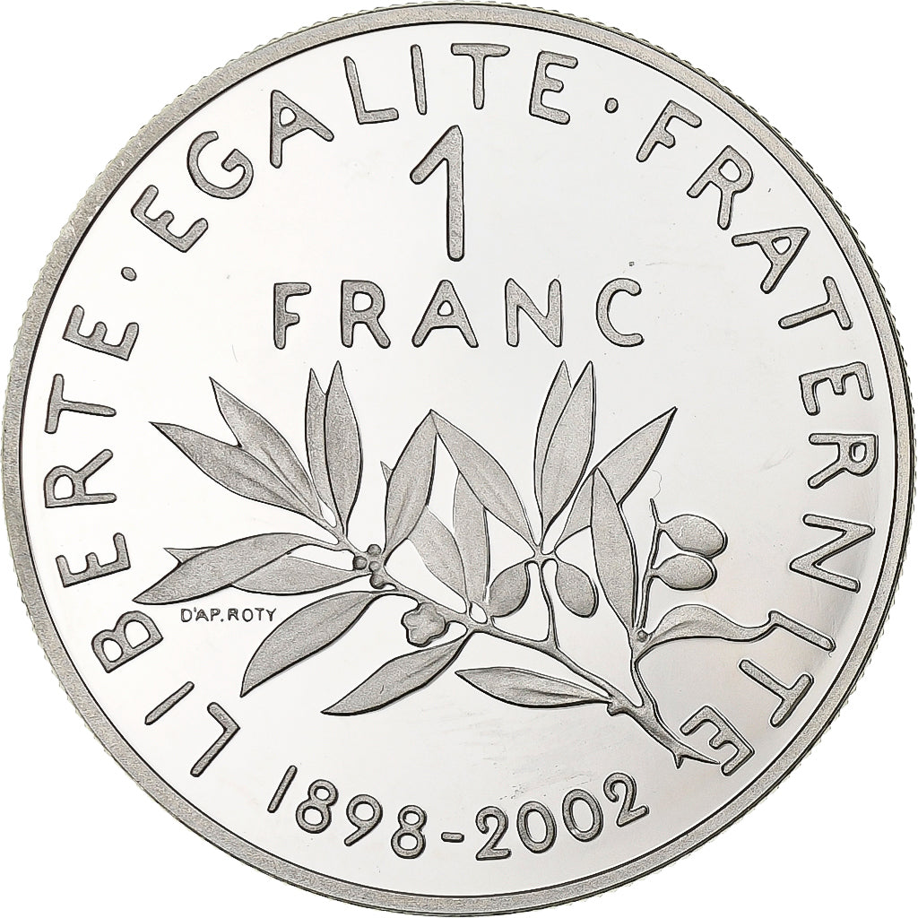 France, Medal, Coq, Fin du Cours Légal du Franc, 2002, Silver, Proof, MS(65-70)