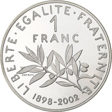 France, Medal, Coq, Fin du Cours Légal du Franc, 2002, Silver, Proof, MS(65-70)