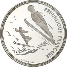 France, 100 Francs, 1992 Olympics, Albertville, Ski Jumping, 1991, Paris