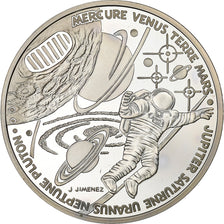 France, 10 Francs, XXth Centuy Space Travel, 2000, Paris, Silver, MS(63)