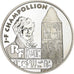 France, 10 Francs, Champollion, 1998, Paris, Silver, MS(63), KM:1205