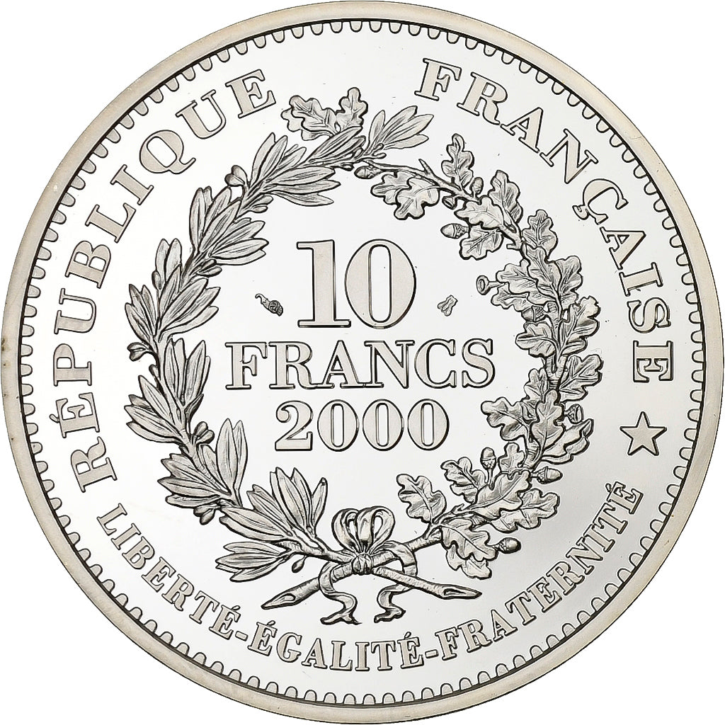 France, 10 Francs, Franc d'Henri III, 2000, Paris, Silver, MS(63), KM:1969
