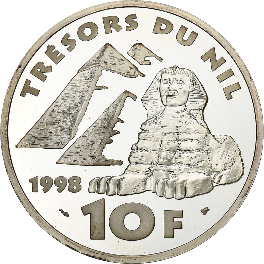 France, 10 Francs, Trésor du nil, 1998, Paris, Argent, SPL, KM:1206