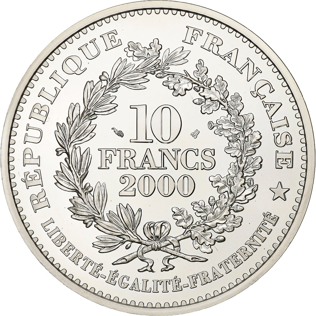 Frankrijk, 10 Francs, Marianne, Liberté, 2000, Paris, Zilver, UNC-, KM:1400