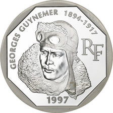 France, 100 Francs, Georges Guynemer, 1997, Paris, Silver, MS(63), KM:1196