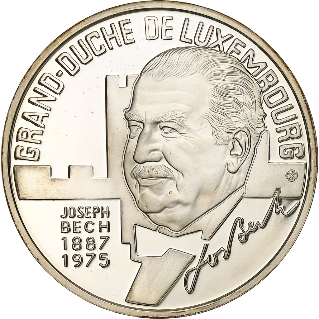 Duchy of Luxembourg, 25 Ecu, Joseph Bech (1887-1975), 1993, Proof, Silver