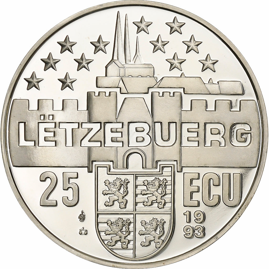 Duchy of Luxembourg, 25 Ecu, Joseph Bech (1887-1975), 1993, Proof, Silver