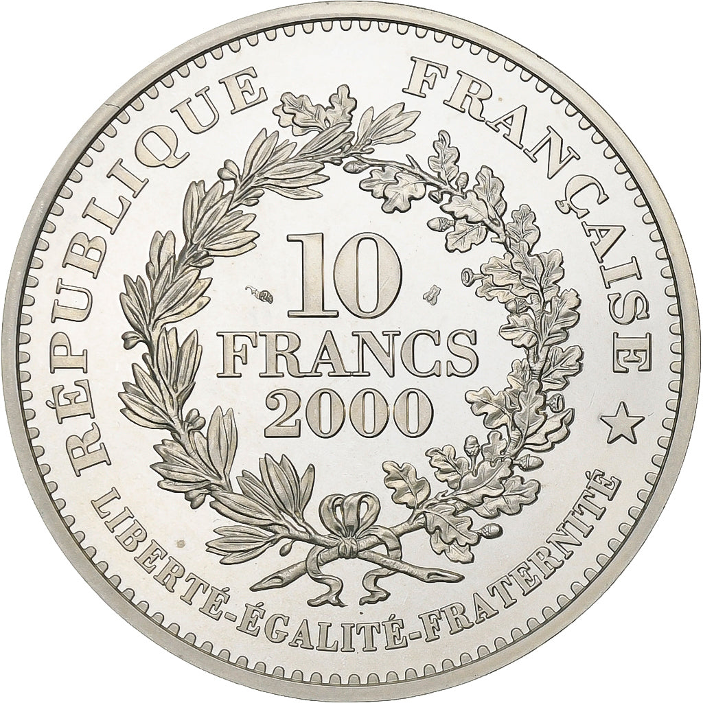 France, 10 Francs, Pièces d'Histoire Louis IX, 2000, Paris, Silver, MS(63)