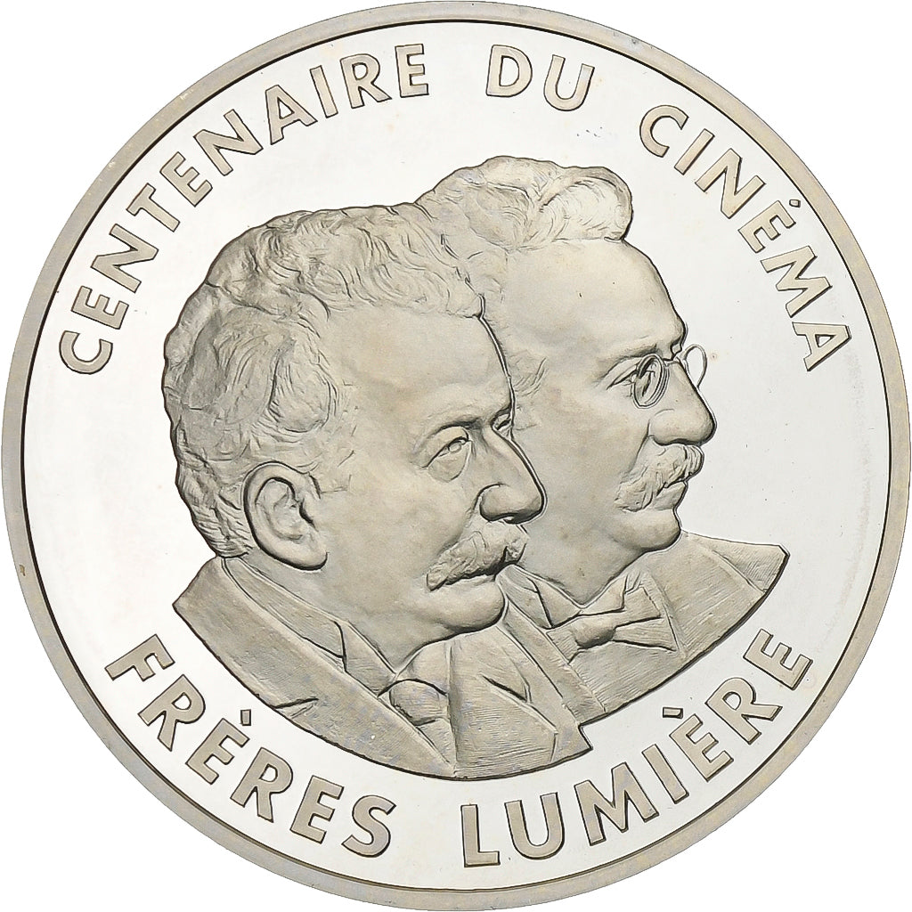 Francia, 100 Francs, Centenaire du Cinéma, 1995, Paris, Plata, SC, KM:1072